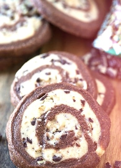 Chocolate-Mint Pinwheel Cookies