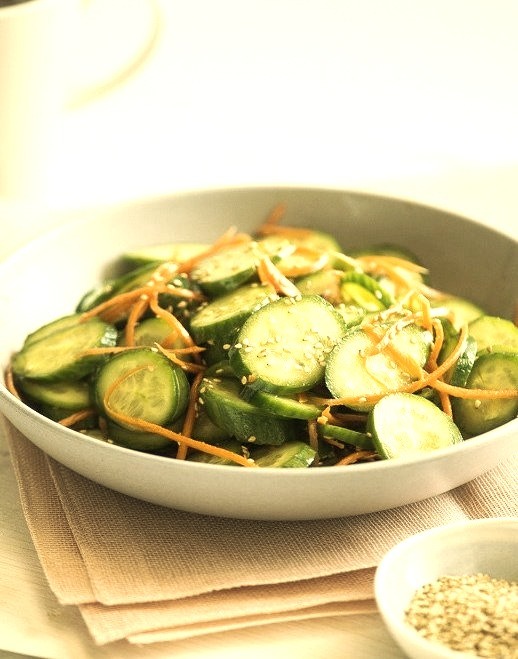 Refreshing and Light Sesame Cucumber Carrot Salad