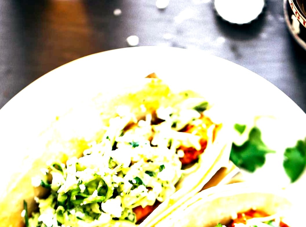 Spicy Shrimp Tacos with Garlic Cilantro Lime Slaw